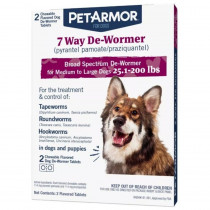 PetArmor 7 Way De-Wormer for Medium to Large Dogs (25.1-200 Pounds) - 2 count - EPP-SG02642 | PetArmor | 1999