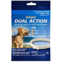 Sergeants Dual Action Flea and Tick Collar II for Small Dogs and Puppies Neck Size 15 - 1 count - EPP-SG03283 | Sergeants | 1964"