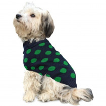 Fashion Pet Contrast Dot Dog Sweater Green - Medium - EPP-ST02771 | Fashion Pet | 1959