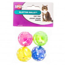 Spot Slotted Balls with Bells Inside Cat Toys - 4 Pack - EPP-ST2848 | Spot | 1944