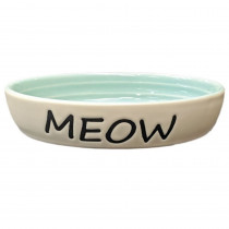 Spot Oval Green Meow Dish 6in. - 1 count - EPP-ST58575 | Spot | 1946