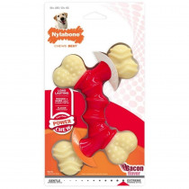 Nylabone Dura Chew Double Bone - Bacon Flavor - Souper - Dogs 50+ lbs - EPP-U82650 | Nylabone | 1736