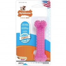 Nylabone Puppy Chew Dental Bone Chew Toy - Pink - 3.75 Chew - (For Puppies up to 15 lbs) - EPP-U83238 | Nylabone | 1736"