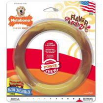 Nylabone Power Chew Ring Dog Toy Bacon Cheeseburger Flavor Large - 1 count - EPP-U85000 | Nylabone | 1736
