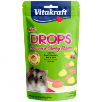 Vitakraft Mini Drops Treat for Hamsters, Rats & Mice - Banana & Cherry Flavor - 2.5 oz - EPP-V35994 | Vitakraft | 2167