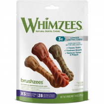 Whimzees Brushzees Dental Treats X-Small - 7.4 oz - EPP-WH01885 | Whimzees | 1996