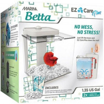 Marina Betta EZ Care Plus Aquarium Kit - 1.35 gallon - White - EPP-XA3336 | Marina | 2017