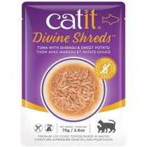 Catit Divine Shreds Tuna with Shirasu and Sweet Potato - 2.65 oz - EPP-XC4687 | CatIt | 1930