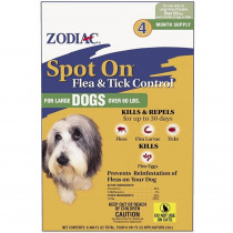 Zodiac Spot on Flea & Tick Controller for Dogs - Large Dogs over 60 lbs (4 Pack) - EPP-Z77040 | Zodiac | 1964
