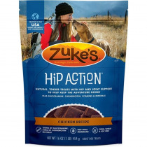 Zukes Hip Action Hip & Joint Supplement Dog Treat - Roasted Chicken Recipe - 1 lb - EPP-ZK21120 | Zukes | 1996
