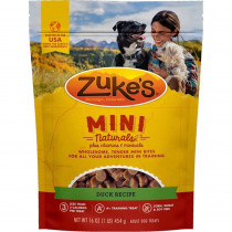 Zuke's Mini Naturals Moist Dog Treats - Delicious Duck Recipe - 1 lb - EPP-ZK33023 | Zukes | 1996