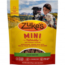 Zuke's Mini Naturals Moist Dog Treats - Delicious Duck Recipe - 6 oz - EPP-ZK33053 | Zukes | 1996