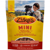 Zukes Mini Naturals Dog Treat - Savory Salmon Recipe - 6 oz - EPP-ZK33054 | Zukes | 1996