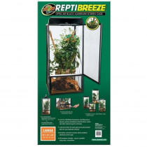 Zoo Med Reptibreeze Open Air Aluminum Screen Cage - Black - Large (18L x 18"W x 36"H) - EPP-ZM09112 | Zoo Med | 2114"