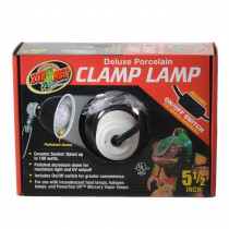 Zoo Med Delux Porcelain Clamp Lamp - Black - 100 Watts (5.5 Diameter) - EPP-ZM32110 | Zoo Med | 2140"