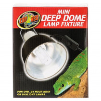 Zoo Med Mini Deep Dome Lamp Fixture - Black - Up to 100 Watts - EPP-ZM32180 | Zoo Med | 2140