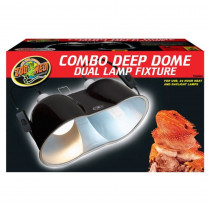 Zoo Med Combo Deep Dome Dual Lamp Fixture - Up to 300 Watts Combined - EPP-ZM32225 | Zoo Med | 2140