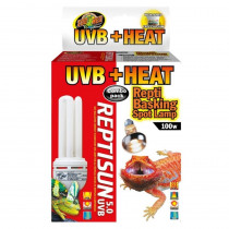 Zoo Med Heat + UVB Combo Pack - 100 Watt Basking Spot Lamp + 5.0 UVB Compact Flourescent - EPP-ZM34001 | Zoo Med | 2135