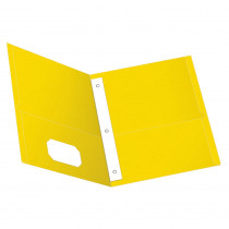 Twin Pocket Folders with Fasteners, Letter Size, Yellow, Box of 25 - ESS57709 | Tops Products | Folders