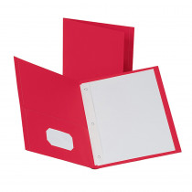 Twin Pocket Folders with Fasteners, Red, Box of 25 - ESS57711 | Tops Products | Folders