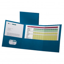 Paper Tri Fold Pocket Folder, Blue, Pack of 20 - ESS59802 | Tops Products | Folders