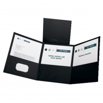 Paper Tri Fold Pocket Folder, Black, Pack of 20 - ESS59806 | Tops Products | Folders