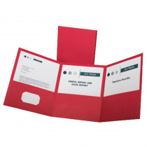 Paper Tri Fold Pocket Folder, Red, Pack of 20 - ESS59811 | Tops Products | Folders