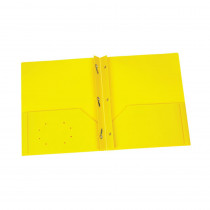 Yellow Poly Two Pocket Portfolio with Prongs, Pack of 25 - ESS76027 | Tops Products | Folders
