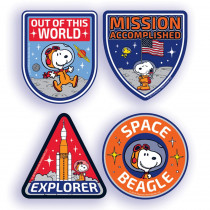 Peanuts NASA Sticker Badges, Pack of 40 - EU-659584 | Eureka | Badges