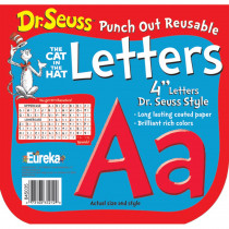 EU-845035 - Dr Seuss Punch Out Reusable Red Letters 4In in Holiday/seasonal