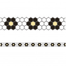 The Hive Floral Mosaic Deco Trim, 37 Feet - EU-845671 | Eureka | Border/Trimmer