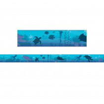 Seas the Day Blue Silhouettes Deco Trim, 37 Feet - EU-845685 | Eureka | Border/Trimmer