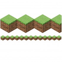 Minecraft Die-Cut Blocks Extra Wide Trim, 37 Feet - EU-846345 | Eureka | Border/Trimmer