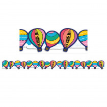 Crayola Colors of Kindness Hot Air Balloons Extra Wide Die-Cut Deco Trim, 37 Feet - EU-846352 | Eureka | Border/Trimmer