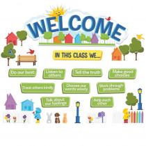 A Teachable Town In This Class Welcome Set Bulletin Board Set - EU-847795 | Eureka | Classroom Theme