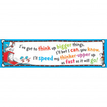 EU-849701 - Cat In The Hat Think Up Bigger Things Banner 45X12 in Holiday/seasonal