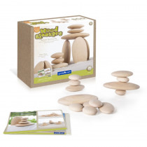 Wood Stackers - River Stones, Set of 20 - GD-6771 | Guidecraft Usa | Blocks & Construction Play