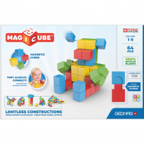 Magicubes Full Color Try Me Recycled, 64 Pieces - GMW069 | Geomagworld Usa Inc | Blocks & Construction Play