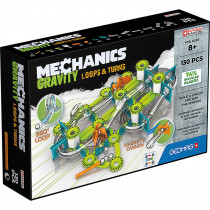 Mechanics Gravity Loops & Turns Recycled, 130 Pieces - GMW763 | Geomagworld Usa Inc | Blocks & Construction Play