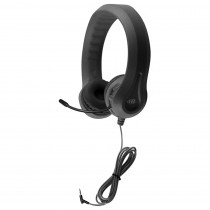 Kid's Flex-Phones TRRS Headset with Gooseneck Microphone, Black - HECKFX2BLK | Hamilton Electronics Vcom | Headphones
