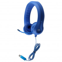 Kid's Flex-Phones TRRS Headset with Gooseneck Microphone, Blue - HECKFX2UBLU | Hamilton Electronics Vcom | Headphones
