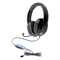 MACH-2 Multimedia Stereo Headset - Over-Ear with Steel Reinforced Gooseneck Mic - HECM2USB | Hamilton Electronics Vcom | Headphones