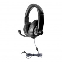 Smart-Trek Deluxe Stereo Headset with In-Line Volume Control & USB Plug - HECST2BKU | Hamilton Electronics Vcom | Headphones