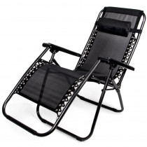 Zero Gravity Folding Lounge Chair, Black