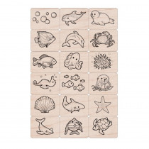 Ink 'n' Stamp Sea Life Stamps, Set of 18 - HOALL389 | Hero Arts | Stamps & Stamp Pads
