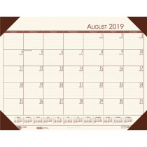 HOD012541 - Academic Ecotones Desk Pad Cream Paper Brown Holder in Calendars