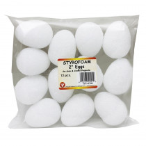 HYG51202 - Styrofoam 2In Eggs Pack Of 12 in Styrofoam
