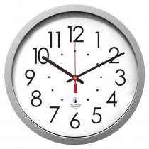 ILC67818003 - 14.5In Slver Cont Clock 12.5In Dial Quartz Movement in Clocks