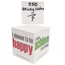 Inspirational Sticky Notes Memo Cube, 2-3/4", 550 Sheets - ISMGS01 | Inspired Minds | Post It & Self-Stick Notes