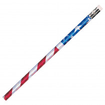 Stars & Stripes Glitz Pencil, Pack of 144 - JRM7662G | Larose Industries- Rose Moon | Pencils & Accessories